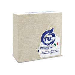 Tovaglioli cartastoffa Panama-Sabbia, 40x40cm - piegatura 1/4