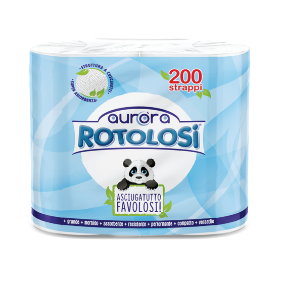 Rotolosi Aurora 100x2 strappi - asciugatutto 2 veli