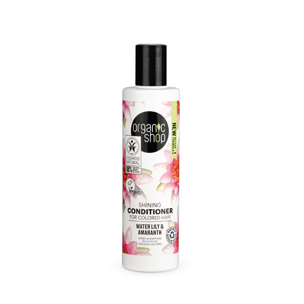 Organic Shop balsamo illuminante per capelli tinti ninfea e amaranto, 280 ml