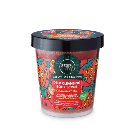 Organic Shop Body Desserts scrub corpo esfoliante marmellata di fragole, 450 ml