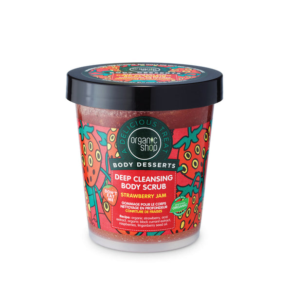 Organic Shop Body Desserts scrub corpo esfoliante marmellata di fragole, 450 ml