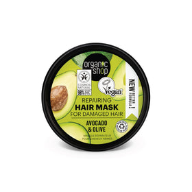 Organic Shop maschera riparatrice per capelli danneggiati avocado e oliva, 250 ml