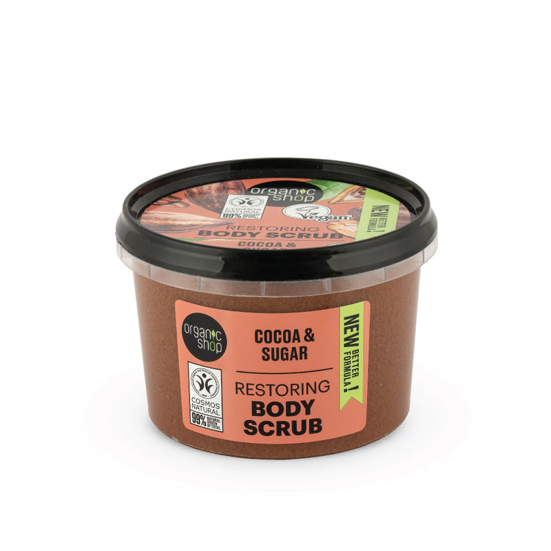 Organic Shop scrub corpo rivitalizzante cacao, 250 ml