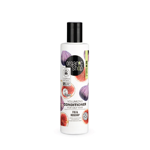 Organic Shop balsamo volumizzante per capelli grassi fico e rosa canina, 280 ml