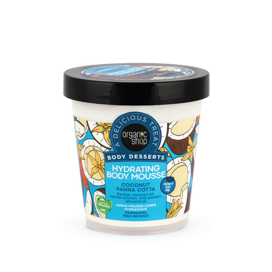 Organic Shop Body Desserts mousse corpo idratante cocco panna cotta, 450 ml