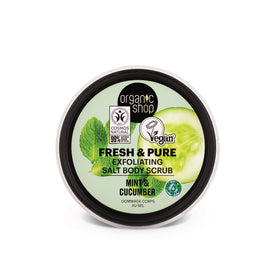 Organic Shop scrub corpo al sale fresco e puro corpo menta e cetriolo, 250 ml