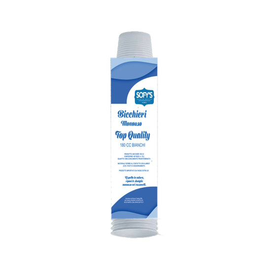 SOFYS bicchieri acqua bianchi 100 pezzi
