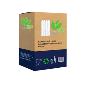 Cannucce di carta confezionate singolarmente